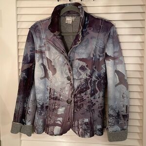 Alberto Makali Forest and Eagle Soaring with Soft Hues of a Wooded Forest Jacket